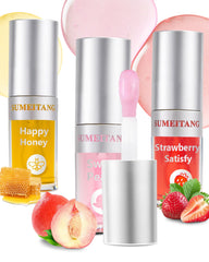 SUMEITANG Hydrating Lip Oil Set packaging shows three fruity shades for glossy lips.