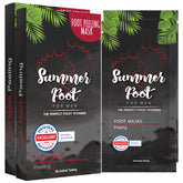 Summer Foot Premium Foot Mask double pack, front view, ready to soften tired feet.