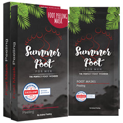 Summer Foot Premium Foot Mask double pack, front view, ready to soften tired feet.