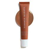 Summer Fridays Iced Coffee tinted lip balm swatch showing subtle moisture and shine.