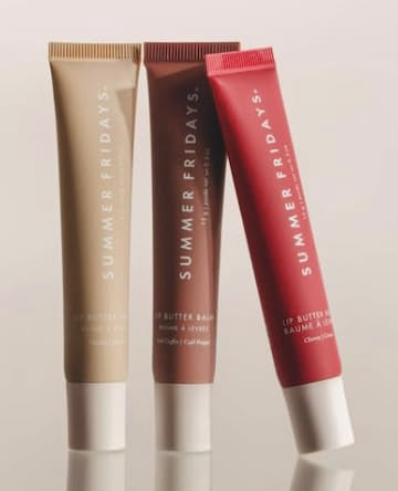 Summer Fridays Lip Butter Balm Cherry with sheer tint for hydrated lips on the go.