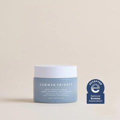 Close-up of Summer Fridays Rich Cushion Face Cream texture on skin