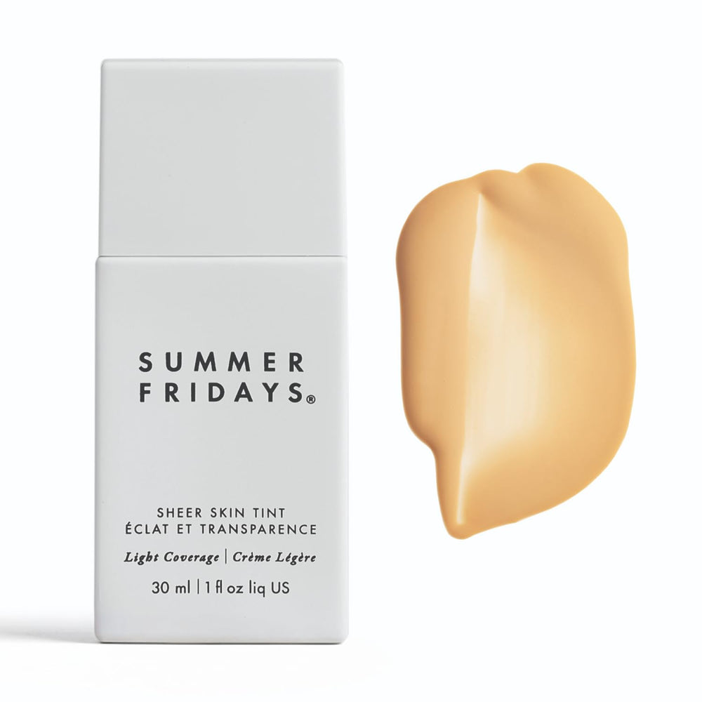Summer Fridays Sheer Skin Tint bottle front for natural, radiant, even-tone finish.