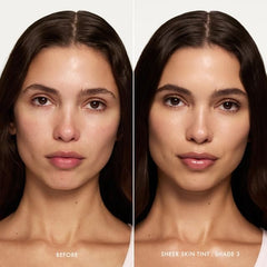 Summer Fridays Sheer Skin Tint color swatch shows sheer to light coverage.