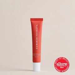 Summer Fridays Lip Butter Balm Poppy tube ready for easy application