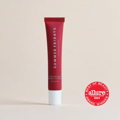 Summer Fridays vegan formula nourishes lips with shea and murumuru for lasting comfort.