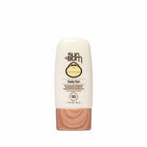 Sun Bum Daily SPF 50 Clear Gel on face delivers a velvety matte finish for daily protection.