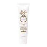 Sun Bum Mineral SPF 30 tinted sunscreen bottle showing zinc-based protection for daily use.