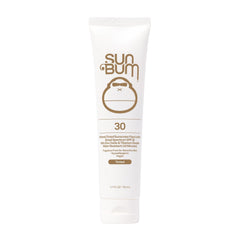 Sun Bum Mineral SPF 30 tinted sunscreen bottle showing zinc-based protection for daily use.