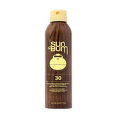Sun Bum Original SPF 30 spray bottle for quick beach protection.