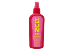 Sun In Tropical Breeze bottle top demonstrates mess-free dispensing