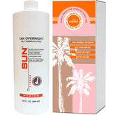 Sun Laboratories spray tan medium bottle ready for a natural bronze tan