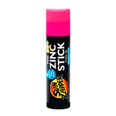 Sun Zapper pink zinc oxide stick packaging highlights style and durable protection.