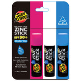 Sun Zapper sunscreen stick trio pack visible for face and body use.