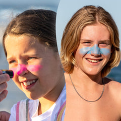 Sun Zapper white sunscreen stick close-up for sensitive skin.