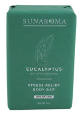 Sunaroma eucalyptus tea tree ginger soap bar close-up showing rich lather for daily cleansing