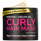 SUNATORIA Curly Hair Mask delivers deep conditioning for silky curls.