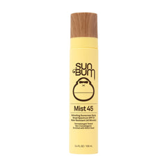 Sun Bum Original SPF 45 sunscreen mist bottle ready for outdoor sun protection.