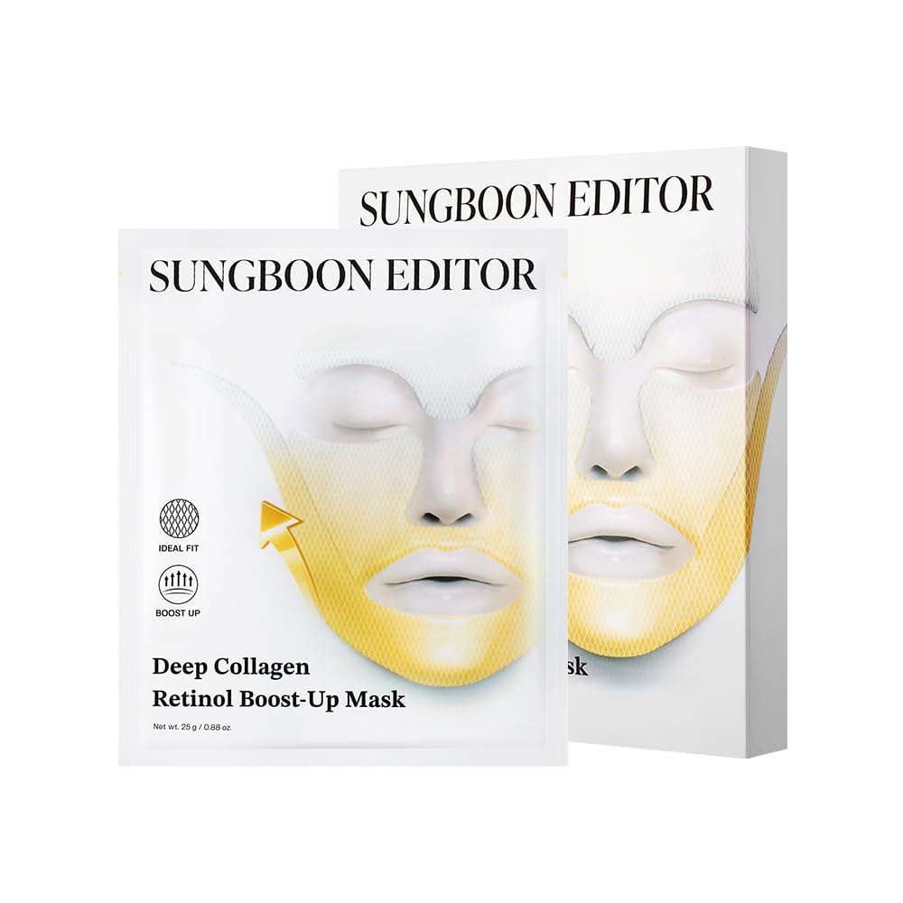 SUNGBOON EDITOR Deep Collagen Retinol Mask packaging for at-home skincare.