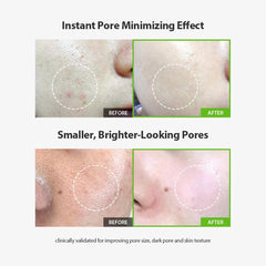 SUNGBOON EDITOR pore-tightening serum dropper emphasizes instant firming potential.