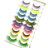Sunniess Hair ombre lashes cateye: bold color and defined curl for dramatic eyes.