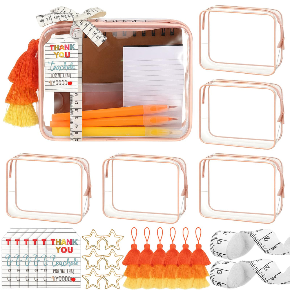 Sunnymove clear makeup bag set shows organized storage for teachers' gifts.