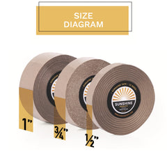 Sunshine Tape hair system adhesive base offers reliable attachment to lace, skin, or poly bases.