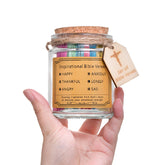 suokuomax Jar of Bible Verse glass cork with color coded verses for daily inspiration