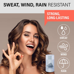 Super Million Hair Mist bottle used to secure fibers.