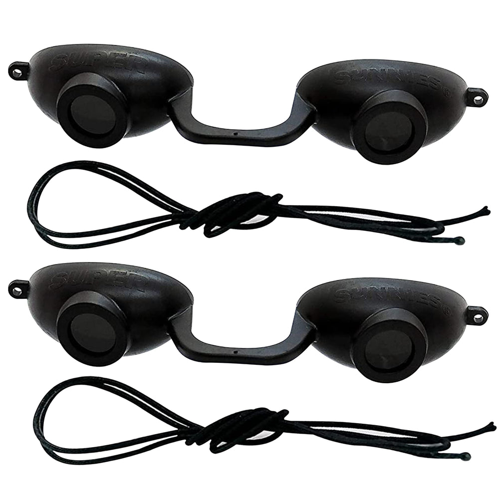 Super Sunnies Flex UV eye protection 2-pack with secure fit for tanning salons.