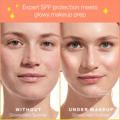 Applying on hand reveals hydrating, radiant finish.