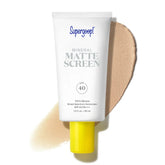 Supergoop! Mineral Mattescreen bottle with pump offering oil-free SPF 40 protection.