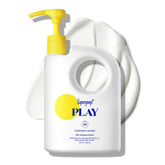 Supergoop! PLAY Everyday Lotion SPF 50 bottle pour shows lightweight sunscreen
