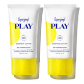 Supergoop PLAY Everyday Lotion SPF 50 front view, lightweight sunscreen for face and body
