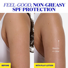 Color-matched swatch of Supergoop! Play Everyday Lotion SPF 50 on skin