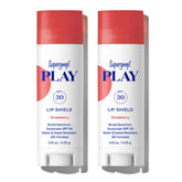 Supergoop! Play Lip Shield SPF 30 strawberry front view for daily lip protection.