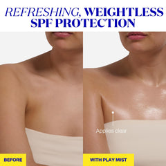 Supergoop PLAY bottle features antioxidants that support skin during sun exposure.