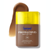 Supergoop Protect Tint Daily bottle shows sleek, travel-friendly design and SPF 50 protection