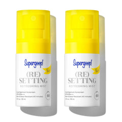 Supergoop! Re setting Refreshing Mist bottle pour delivers even makeup setting.