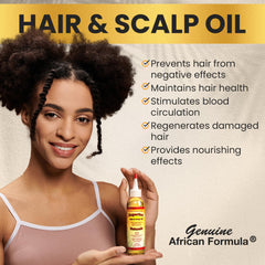 SuperGro Hair Oil applied to dry scalp for added moisture