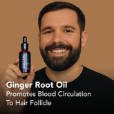 Superior Mane dropper applying oil to beard for deep hydration