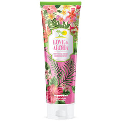 Supre Love & Aloha tropical bronzing lotion bottle for sun-kissed, reef-friendly skin