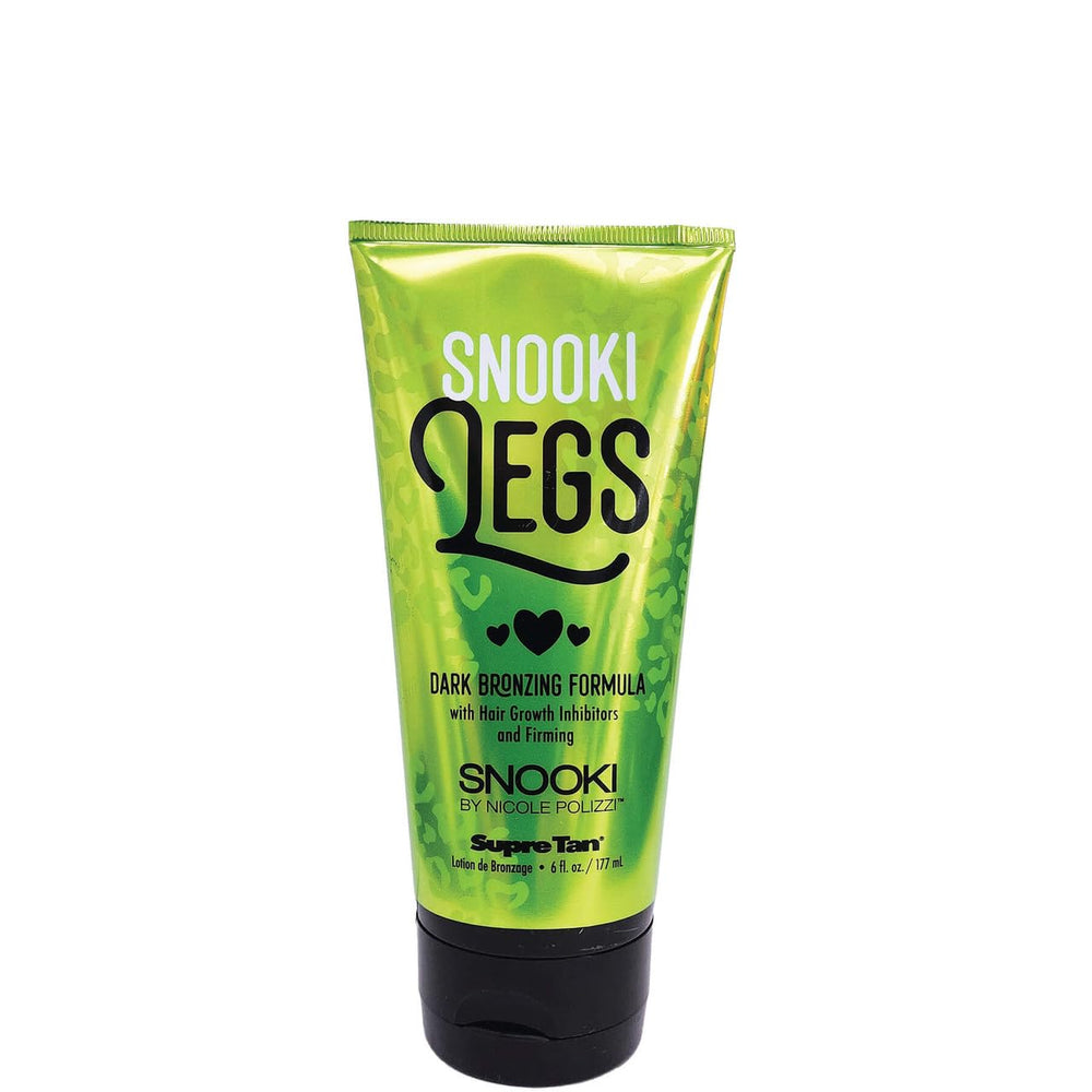 Supre Snooki Ultra Dark Leg Bronzer bottle pour delivers deep, even color on legs.