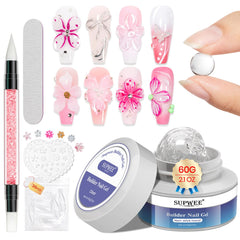 SupWEE 3D Nail Gel bottle with clear formula for durable nails at home
