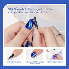 Close-up of the cat-eye effect created with SUPWEE polish
