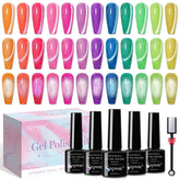 SUPWEE cat-eye gel polish swatches for vibrant manicure ideas.