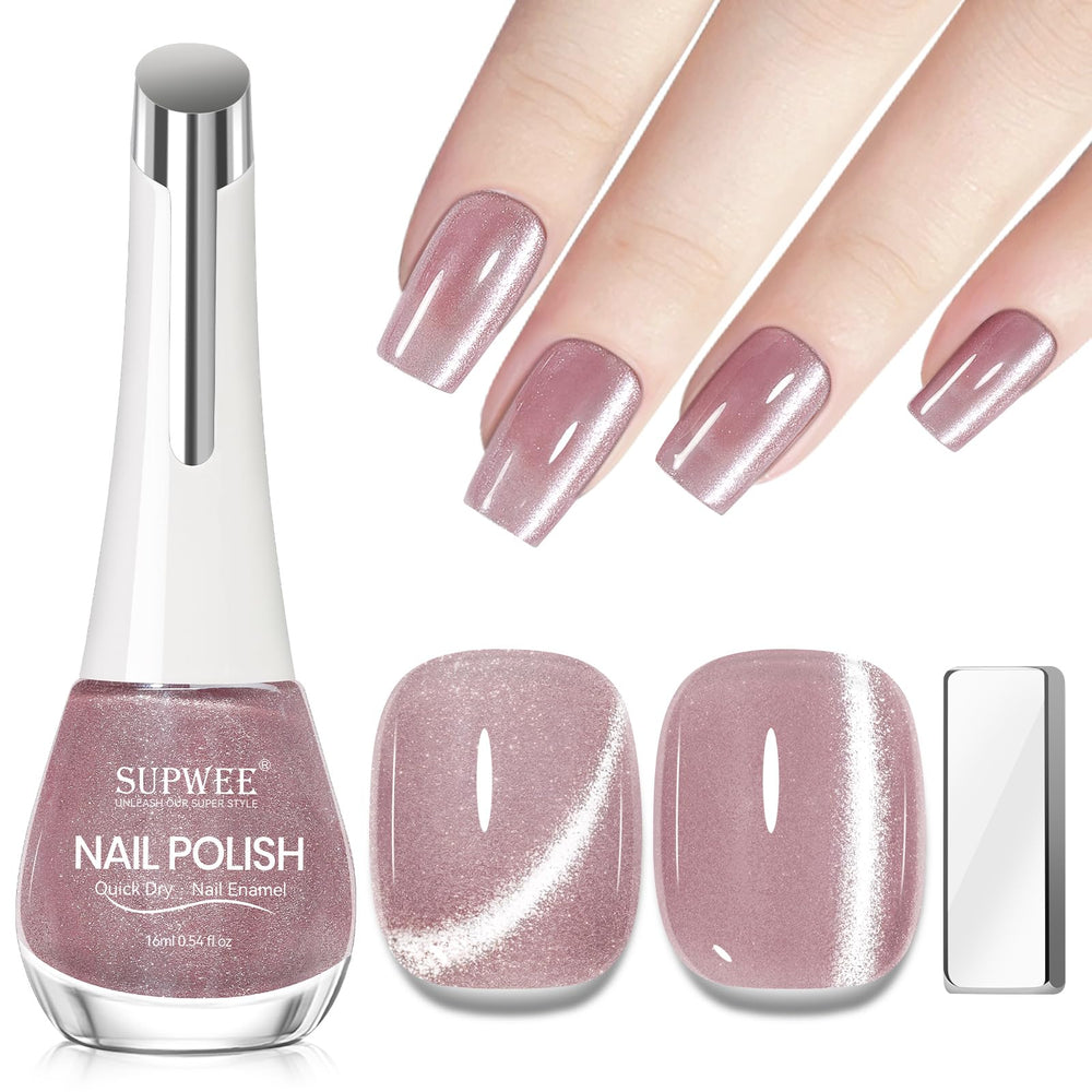 SUPWEE Cat Eye Polish bottle with glittery cat-eye finish for stylish nails.