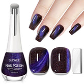 SUPWEE cat-eye nail polish bottle close-up showing deep shimmer for dramatic nails.