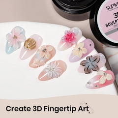 SUPWEE clear sculpting gel for clean, transparent nail extensions.