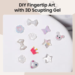 SUPWEE nail extension and carving with durable, mold-friendly gel.